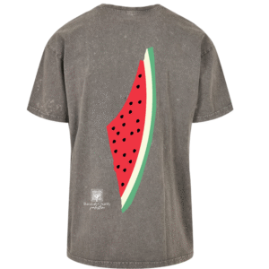 Grey Washed T-shirt Watermelon
