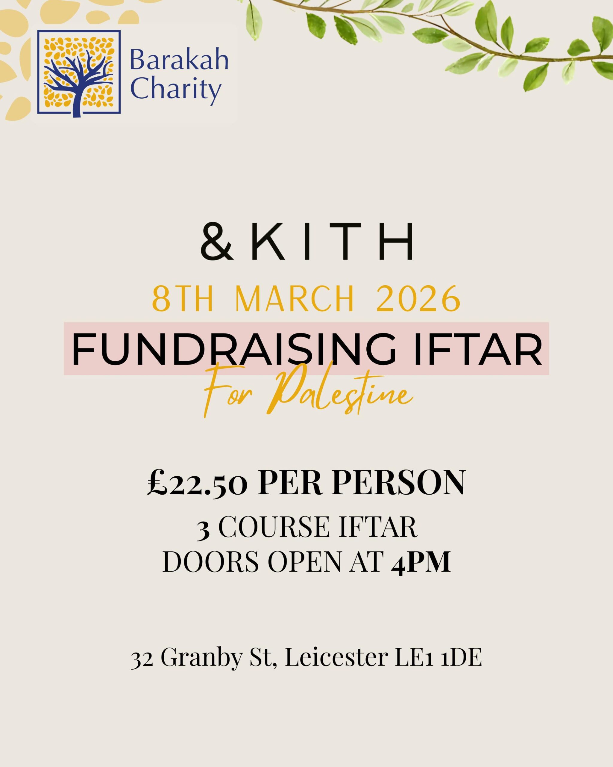 & KITH Fundraising Iftar For Palestine